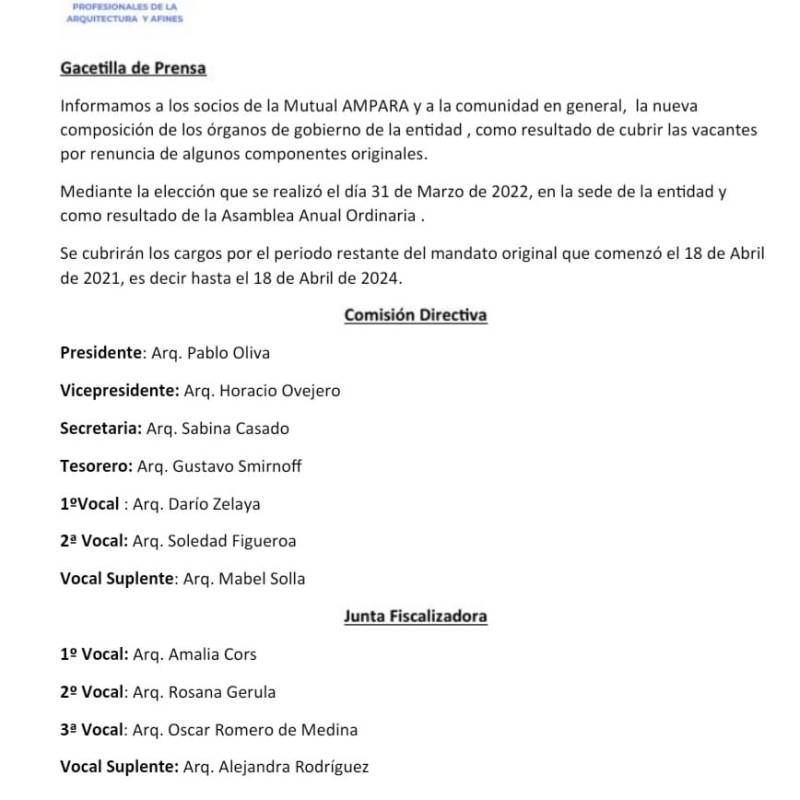 ASAMBLEA ANUAL ORDINARIA